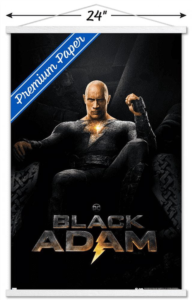 DC Comics Movie Black Adam - Throne One Sheet Wall Poster with Magnetic Frame, 22.375" x 34"