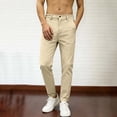 thumbnail image 2 of Men's Golf Dress Pants 30" Inseam Stretch Skinny Tapered Lightweight Quick Dry Breathable Chino with Pockets for Casual Work Size 2XL Khaki, 2 of 9