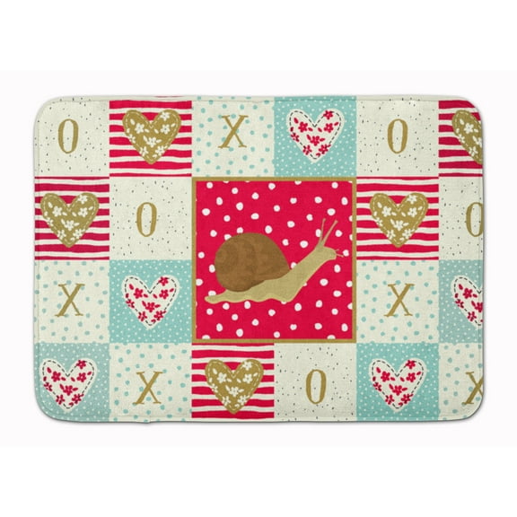 Garden Snail Machine Washable Memory Foam Mat Red