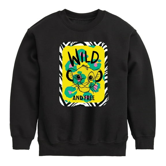 The Lion King - Wild & Free Simba - Toddler & Youth Crewneck Fleece Sweatshirt