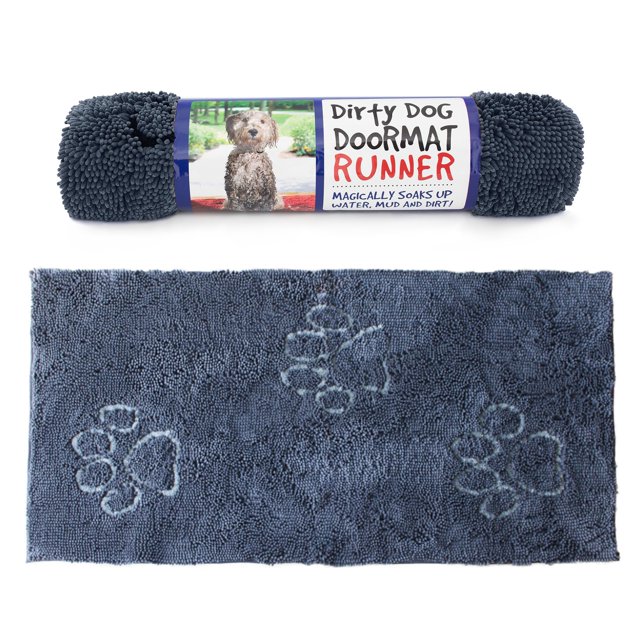 Felpudo Dog Gone Smart Dirty Dog, superabsorbente, gris