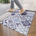 thumbnail image 4 of Blue Ethnic Geometric Patchwork Pattern Door Rugs,Washable Non Slip Door Mats Indoor,Decorative Door Mats,Entry Mat Indoor for Entrance,Bedroom,Kitchen,Bathroom,17"x30", 4 of 6