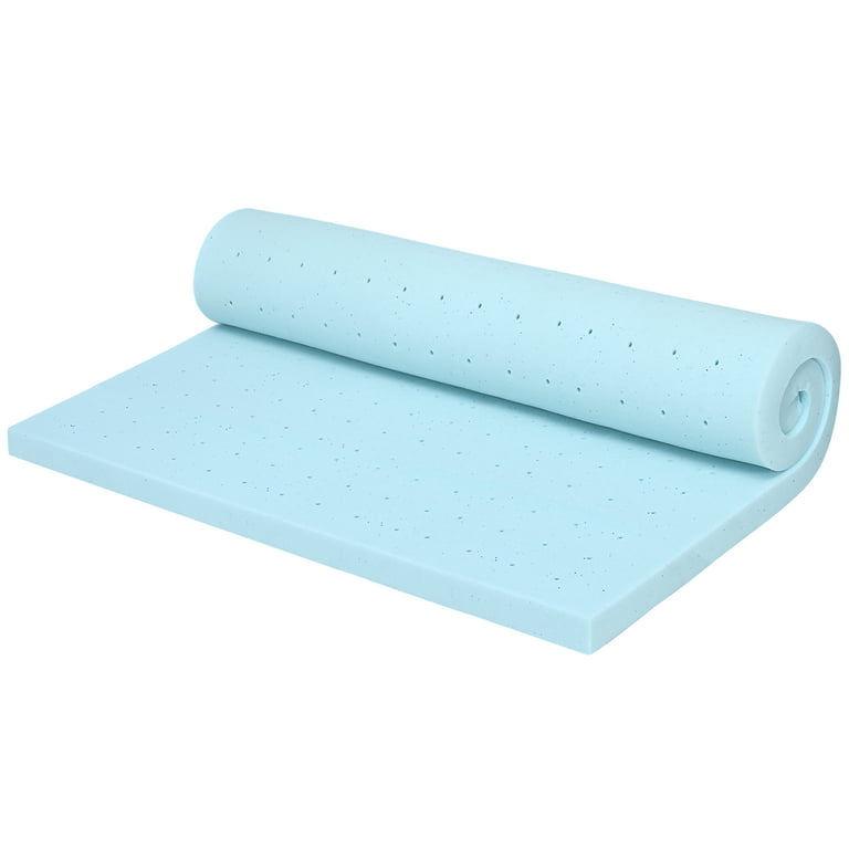 Costway 4''gel-infused Memory Foam Mattress Topper Ventilated Bed
