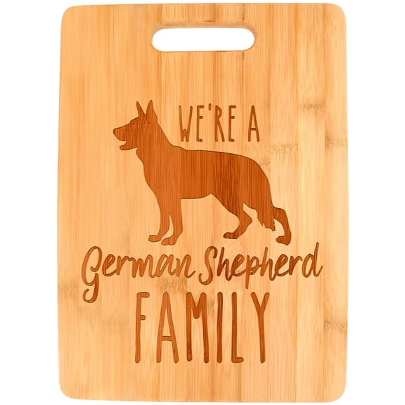 ThisWear German Shepherd Dog Mom We're A German Shepherd Family Dog Lover Big Rectangle Bamboo Cutting Board