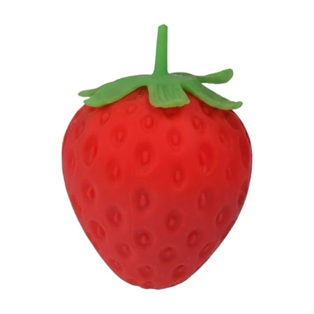 Squeezy Strawberry Squishy Stress Toy, 3.15" Slow Rising Anxiety Relief Fidget Toy Soft Squeezy Strawberry Sensory Toy