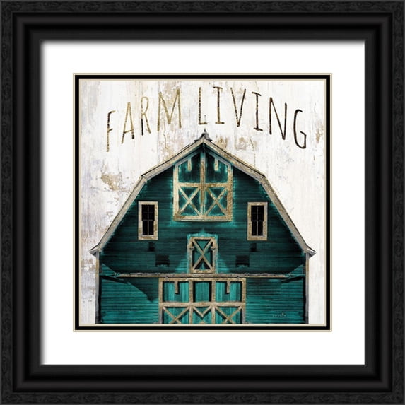 Sophie 6 20x20 Black Ornate Wood Framed with Double Matting Museum Art Print Titled - Farm Living
