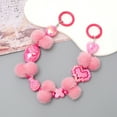thumbnail image 3 of Hyasfey Colorful Beaded Phone Lanyard Plush Balls Wristband Heart Star Wrist Strap Colorful Smile Beads Anti-lost Chain Cellphone Strap Hanging Cord, 3 of 7
