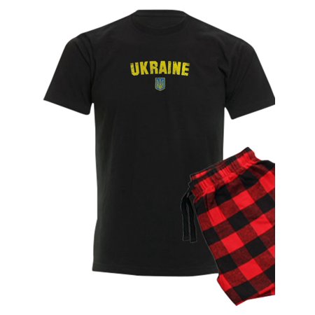 

CafePress - Ukraine Flag Vintage Men Women Kids Ukrain Pajamas - Men s Dark Pajamas
