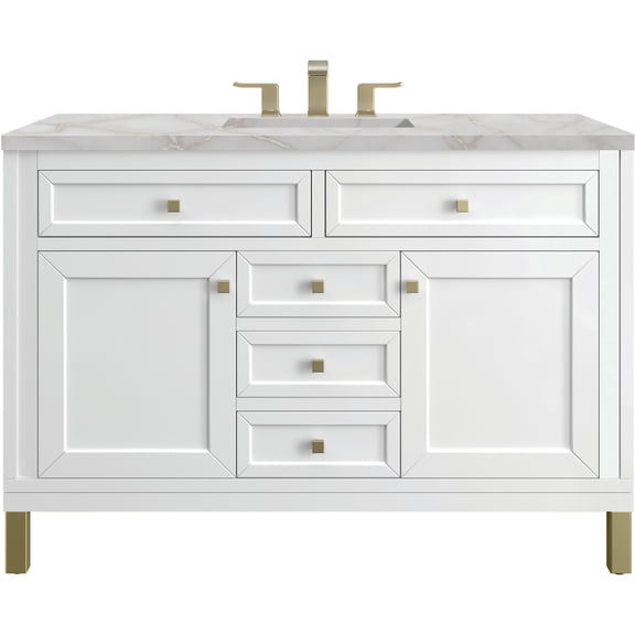 James Martin Vanities 503-V48-Fvsl Chicago 48" Free Standing Single Basin Vanity Set -