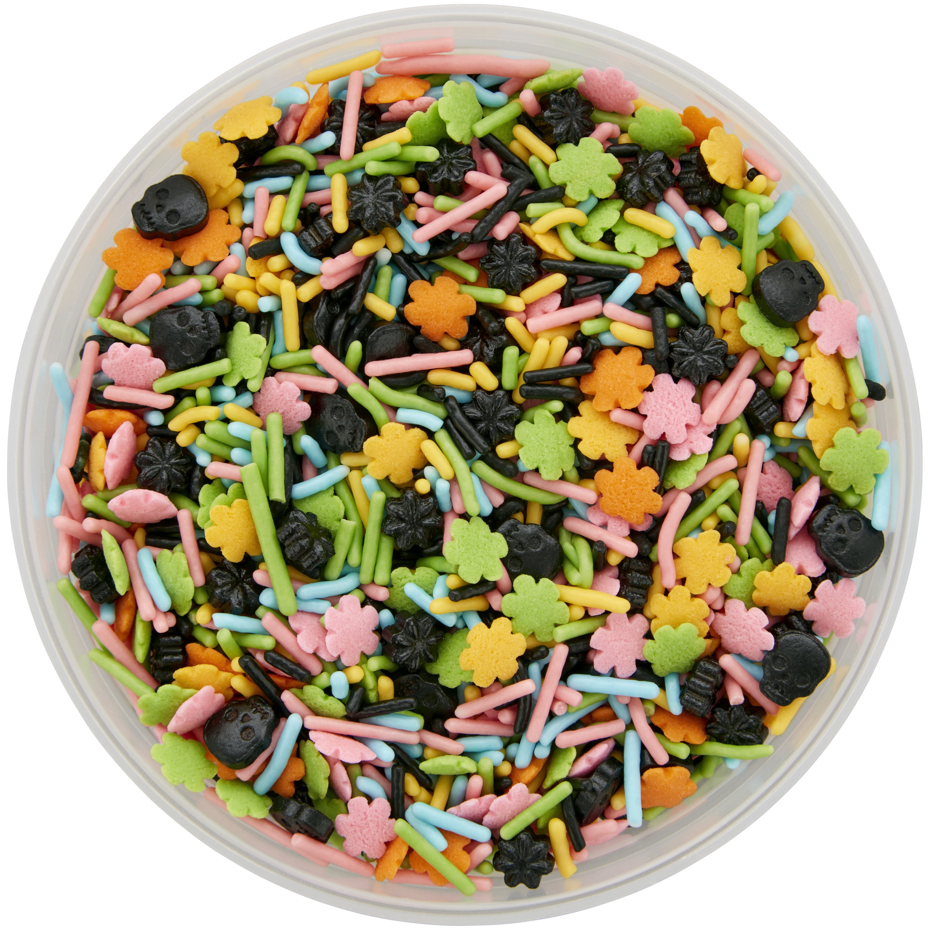 Great Value Day of the Dead Skull-Shaped Flower and Skull Sprinkle Mix, 10.58 oz