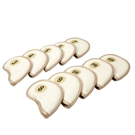 10x Golf Iron Headcovers Set Scratch Resistant Protector Portable Golf Iron Head Covers Set Golf Iron Covers Set for Golf Practicing Irons