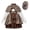 Brown*, variant on OSOLU Children Girls Outfits Cute Detective Dress Up Dress Hat Shawl Tie Glasses Casual Party Wear Beach Vacation Clothing Sets