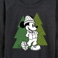 thumbnail image 3 of Mickey & Friends - Mickey Patterned Trees - Women's Lightweight French Terry Long Sleeve Shirt, 3 of 5