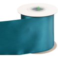 thumbnail image 2 of GFDYREE 4" Inch Double Faced Satin Ribbon Teal Solid Polyester Craft Ribbon - 25 Yards Perfect for Gift Wrapping, Crafts, Wreath, Wedding Party Ceremony Decoration, Floral Arrangement, Sewin, 2 of 7