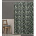 thumbnail image 3 of S4Sassy Black Cabbage Leaves Waterproof Bathroom Shower Curtain With Roller Rings Hook-60 x 70 Inch, 3 of 6