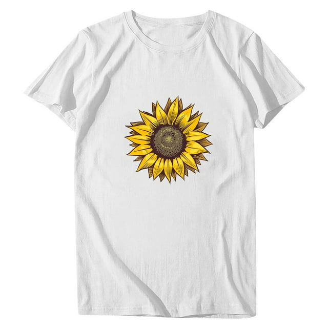 Blusa de manga corta con cuello redondo y estampado de tallas grandes para mujer OAVQHLG3B Store lin121212
