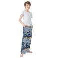 thumbnail image 4 of FORMRS Kids Pajama Pants with Pockets Size 9-10Y Boys Lounge Sleep Bottoms, Blue Night Sky, 4 of 8