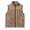 Brown, variant on NARABB Men's Sleeveless Warm Vest Fallow Full-Zip Stand Collar Jacket Have Pockets Patchwork Gilet
