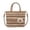 Khaki, variant on Woven Straw Beach Tote Bag for Women Large Capacity Retro Handmade Travel Top-handle Shoulder Purse for Work Dating Daily Life And Travel (Beige)