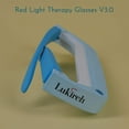thumbnail image 3 of SHIORLAM 670nm Red Light Therapy Glasses, 10000 LEDs High-Density Array Eye Care Glasses, Rechargeable Light Therapy with 4 Timer Settings, 12.8oz Ergonomic Design for Visual Comfort (Blue/White), 3 of 8