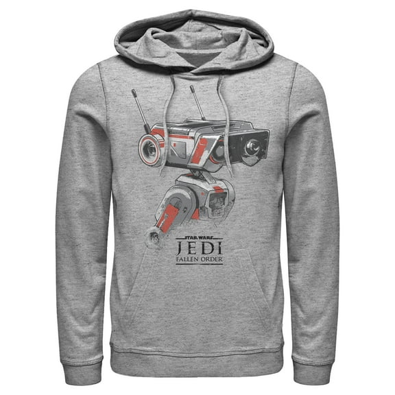 Men's Star Wars Jedi: Fallen Order BD-1 Grunge  Pull Over Hoodie Athletic Heather Large