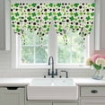 thumbnail image 4 of St Patricks Day Balloon Curtains for Bedroom/Front Door/Bathroom, Farmhouse Country Green Black Shamrock Tie Up Curtains 63 Inch Length Light Filtering Kitchen Curtains Shades for Windows 46"x63", 4 of 8
