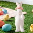 thumbnail image 6 of Japceit Easter Decorative Ceramic Bunny, Glazed Rabbit Figurine for Interior Decor and Gift, Small Table Ornament for Entryway, Desk, Bookshelf, and Spring Home Accent, 6 of 6