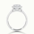thumbnail image 2 of Dash Jewel 1.8 Ct Heart Cut Solitaire Engagement Ring - 14K White Gold Plated Halo Design with Accents Rings - Lab-Created Simulated Diamond Ring for Women’s Wedding - 25th Anniversary Gifts, 2 of 6