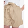 thumbnail image 4 of Time and Tru Women's Poplin Shorts, Sizes XS-XXXL, 4 of 5