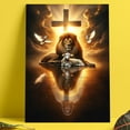 thumbnail image 4 of Lotusprinthandmade Jesus Lion and Lamb Jesus 12" x 18" Poster, 4 of 5