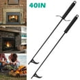 thumbnail image 1 of EIGTHTAIL Tisonnier de Foyer 40 Pouces Extra Long en Acier Forgé Robuste Tisonnier de Feu Durable en Acier Massif Tisonnier de Feu Noir Bâton de Feu pour Foyer Poêle à Feu de Camping, 1 of 9