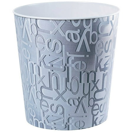 Neu Home Silver Alphabet Wastebasket