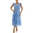 thumbnail image 2 of Nanette Lepore Women's Flutter Sleeve Tassel Midi Dress, Sizes XS-XXXL, 2 of 6