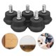 thumbnail image 1 of Moluckfu 5Ud Pies Fijos De Nylon Negro Para Muebles Oficina Y Hogar Protegen Pisos Y Facilitan Movilidad, 1 of 6