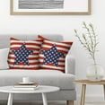 thumbnail image 3 of 4th of July Pillow Covers 16x16 Inch Set of 2 Memorial Day Independence Day Red Stripe Blue Star Decor Throw Pillows American Flag USA Patriotic Outdoor Cushion Cases for Couch Bed Decorations, 3 of 6