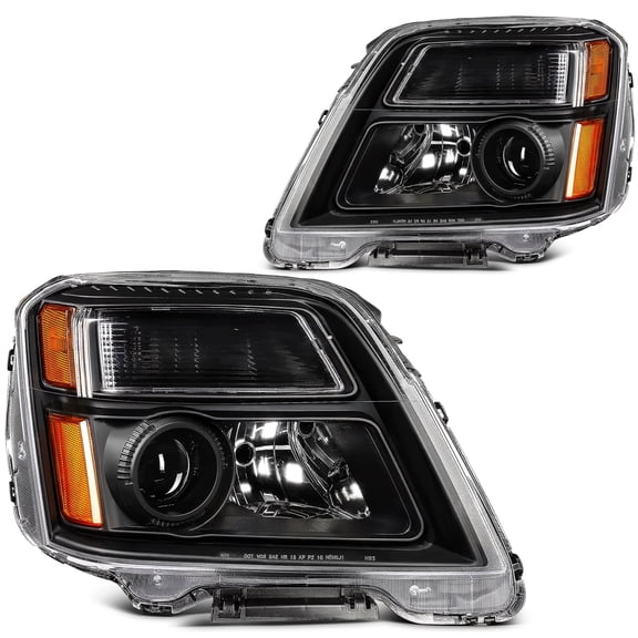 ECCPP Headlights for 2010-2015 for GMC Terrain Light Pair Headlight assembly Black Housing Clear Reflector GM2502350