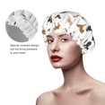 thumbnail image 4 of Kdxio Labrador Retriever Dog Print Shower Cap for Women,Elastic and Reusable,Double Waterproof Layers Bathing Hat, 4 of 9
