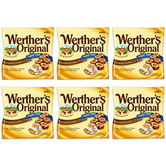 Werthers Original Caramel Coffee Sugar Free Hard Candies, 1.46 oz (Pack of 6)