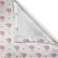 thumbnail image 4 of Ambesonne Cartoon Valance Pack of 2, Hearts and Whales Love Art, 42"X12", White and Pink, 4 of 5