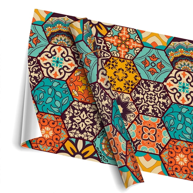 Naiovety Pegatinas de pared patrones Vintage niños bebé sala de estar arte PVC Interior dormitorio TV telón de fondo papel tapiz decorativo Decoración del hogar Tipo 2