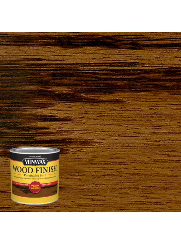 Minwax Wood Finish Penetrating Stain, Espresso Oil-Based, 1/2 Pint