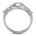 thumbnail image 3 of Women's Stainless Steel High polished Crystal Clear 3.50(g) Engagement Ring, 3 of 4