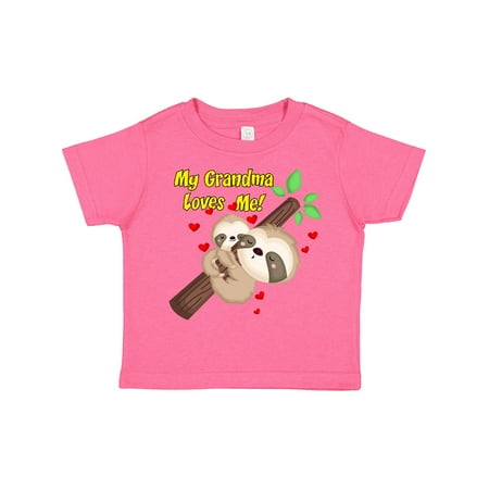 

Inktastic My Grandma Loves Me Sloth Gift Toddler Boy or Toddler Girl T-Shirt