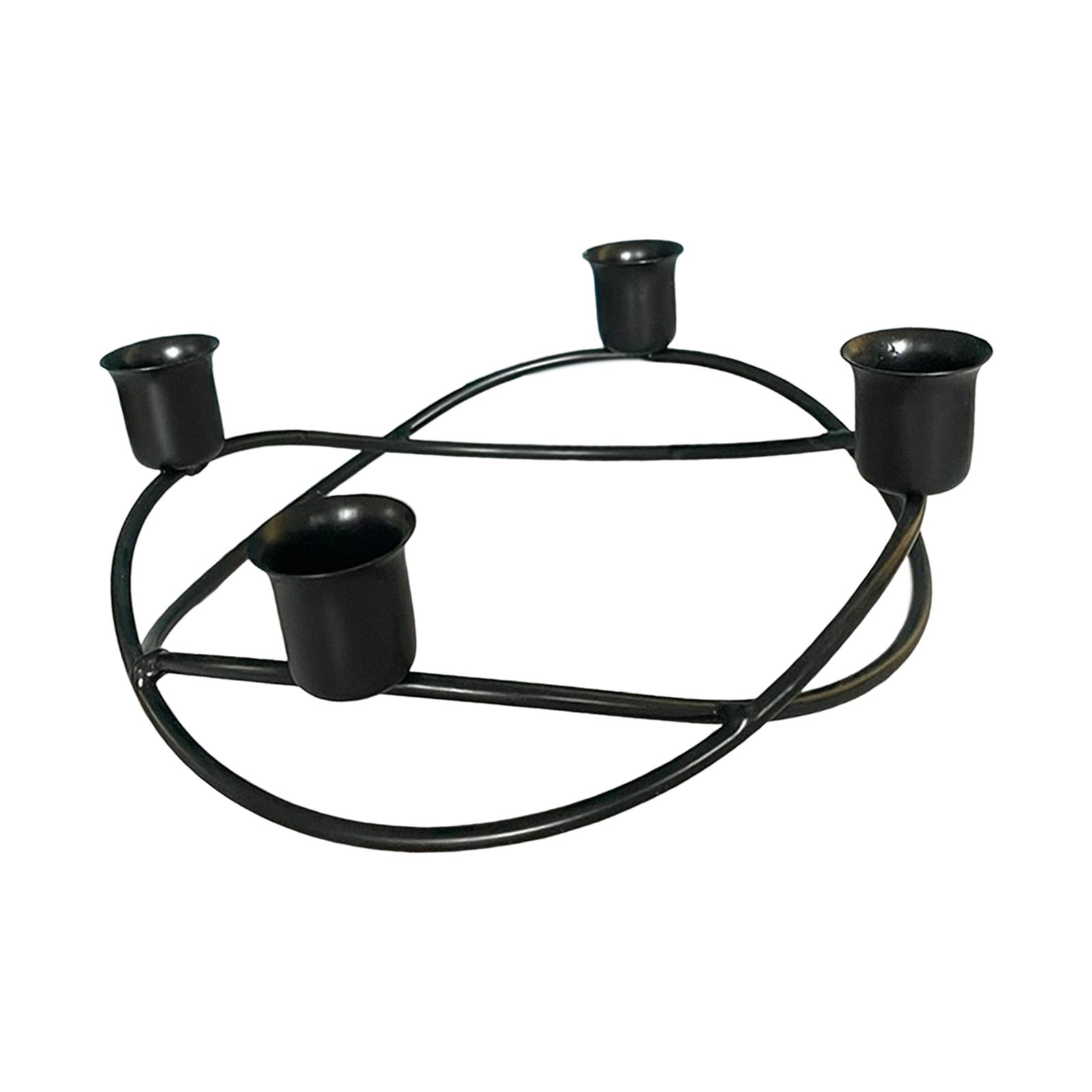 Elegant Candle Holder Centerpiece Home Decor Ornament Iron Candlestick