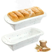 2 Pcs Silicone Bread Loaf Pan BPA Free, Collapsible Non-Stick Bread Pans for Baking Homemade Breads Brownies Meatloaf, Food Grade Loaf Pans Molds with Metal Reinforced Frame