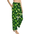 thumbnail image 2 of Sigee Happy St. Patrick's day Print Women's Soft Pajama Pants - Breathable and Comfortable Lounge Sleep Bottoms with Elastic Waistband and Pockets-, 2 of 9