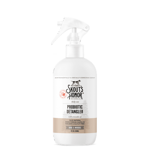 Skout's Honor Probiotic Daily Use Dog of the Woods Detangler - 8 oz | Gentle Coat Care