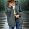 thumbnail image 3 of Gytharion Women's Portable Rain Jackets Lightweight Zip Up Hooded Windbreaker Fashion Casual Outdoor Travel Hiking Waterproof Raincoat with Pockets, 3 of 5