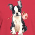 thumbnail image 3 of CafePress - Boston Terrier Rose T Shirt - Women's Traditional Fit Dark T-Shirt, 3 of 4