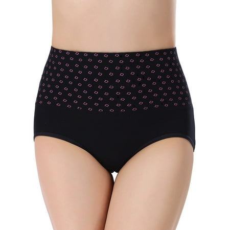 

MRULIC intimates for women Women High Waist Tummy Control Panties Underwear Shapewear Brief Panties Black + L